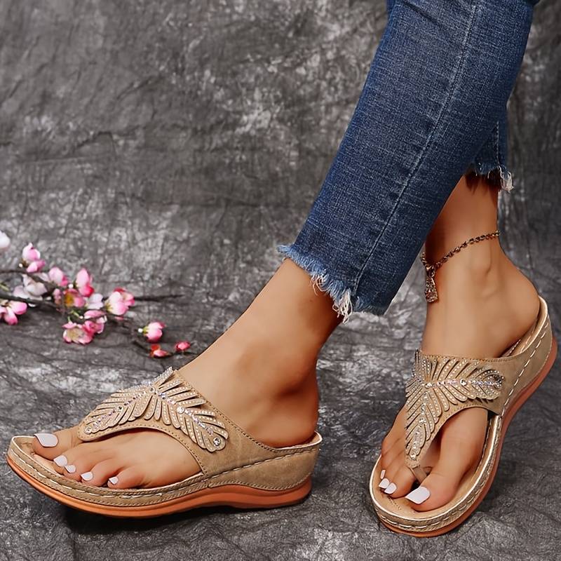 SANDALIAS ORTOPÉDICAS CASUALES DE VERANO CON PUNTA ABIERTA PARA MUJER