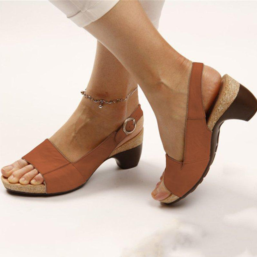 SANDALIAS ORTOPÉDICAS ELEGANTES DE VERANO CON TACO ALTO