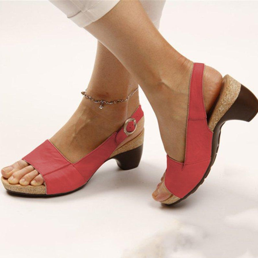 SANDALIAS ORTOPÉDICAS ELEGANTES DE VERANO CON TACO ALTO