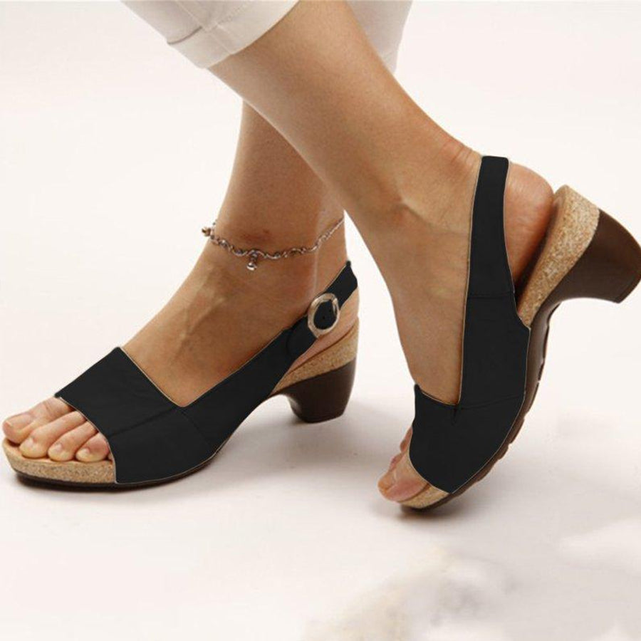 SANDALIAS ORTOPÉDICAS ELEGANTES DE VERANO CON TACO ALTO