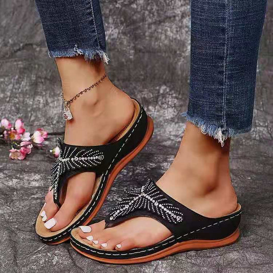 SANDALIAS ORTOPÉDICAS CASUALES DE VERANO CON PUNTA ABIERTA PARA MUJER