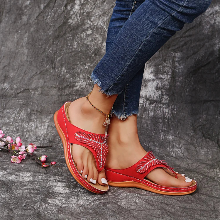 SANDALIAS ORTOPÉDICAS CASUALES DE VERANO CON PUNTA ABIERTA PARA MUJER