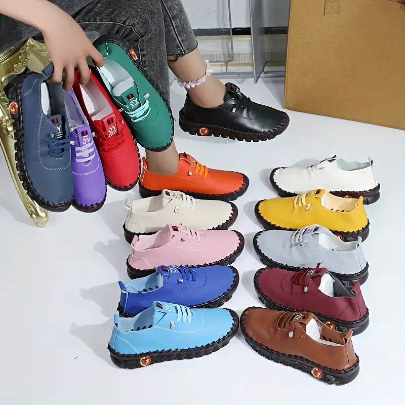 LARA™ ZAPATILLAS CASUALES DE COLOR LISO PARA MUJER