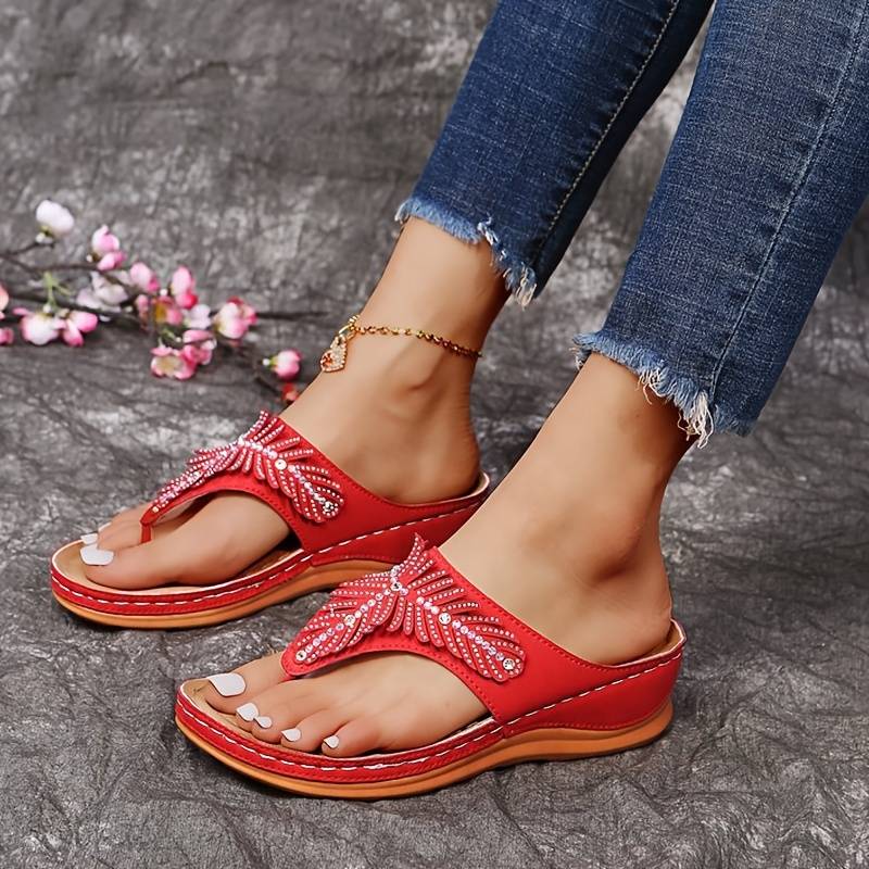 SANDALIAS ORTOPÉDICAS CASUALES DE VERANO CON PUNTA ABIERTA PARA MUJER
